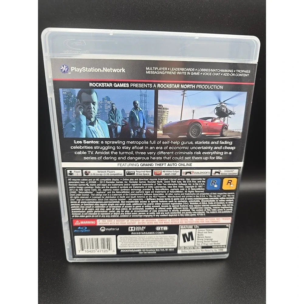 Grand Theft Auto V 5 PlayStation 3 PS3 Game with Manual‎ Play Tested